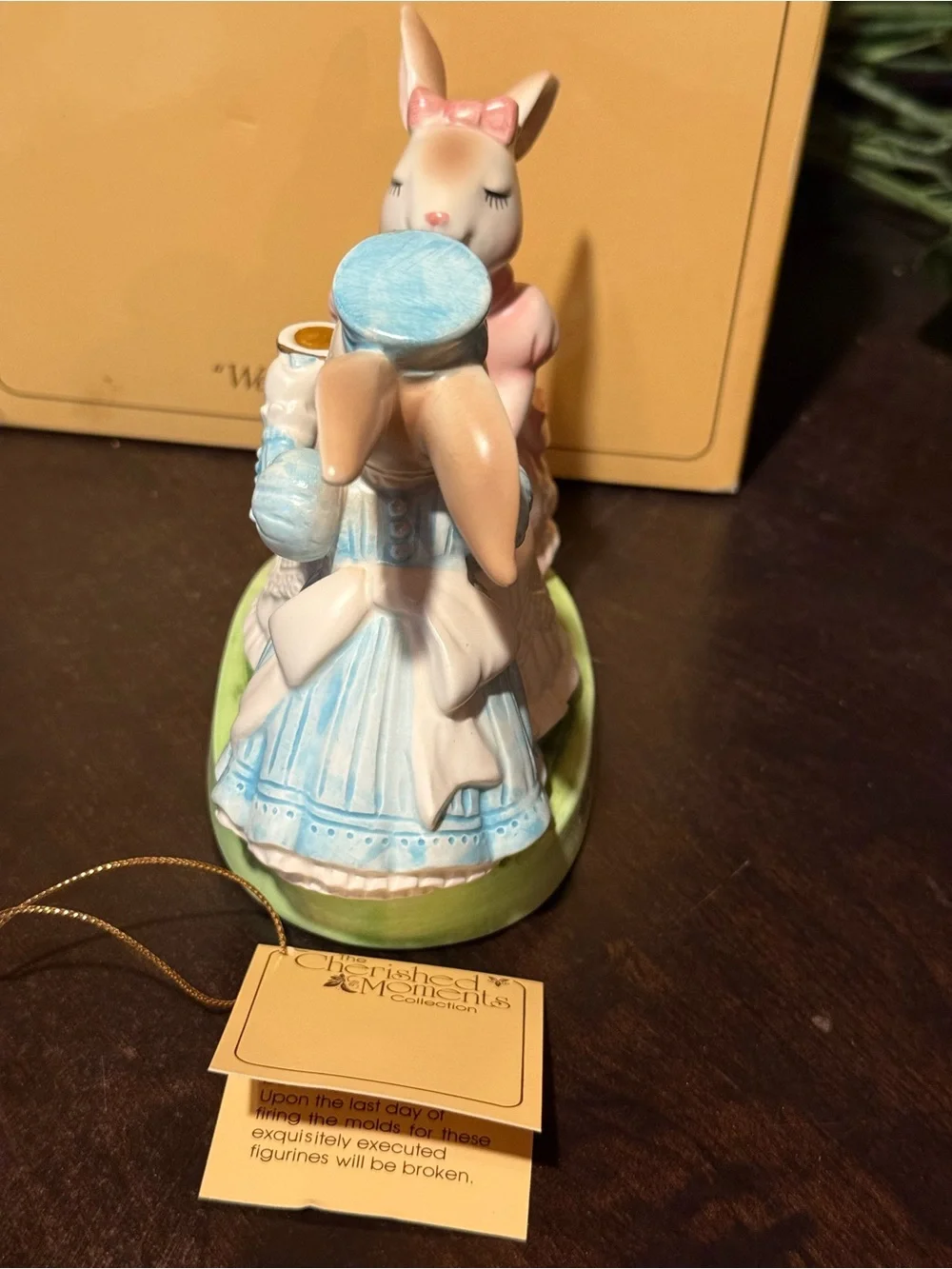 Avon Cherished Moments Rabbit Figurine We Did It Together 16286 Vintage 1980